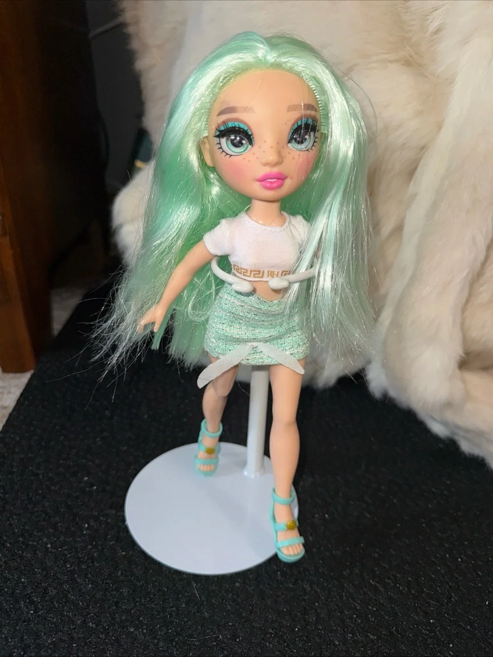 Rainbow high doll mint hair